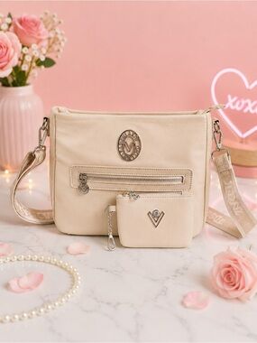 Valentino Shoulder Bag + Matching Coin Pouch — Like New